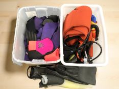 A group of diving equipment (2 boxes)