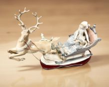 A large Lladro figure group 'Winter Wonderland' No. 1429, on plinth, length 51 cm.