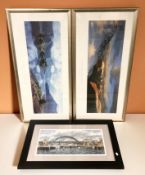 After John J Kerr : The Millennium Bridge, Gateshead, limited edition colour print,