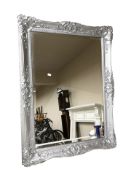 A modern silvered mirror,