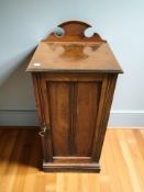 A Victorian walnut pot cupboard,