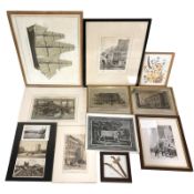 A group of pictures and prints including T. E.