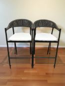 A set of ten contemporary bar chairs,