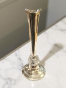 A silver taper on circular base, Birmingham 1969 CONDITION REPORT: Unloaded base 78.