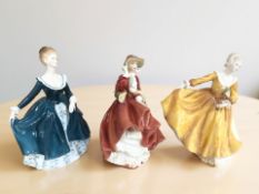Three Royal Doulton figures, Janine HN 2461,