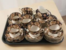 Approximately forty pieces of Royal Albert bone china imari pattern tea wares.