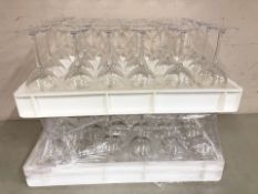 A collection of modern wine glasses.