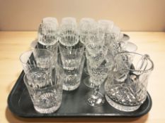 An Edinburgh crystal jug, further set of four tumblers,