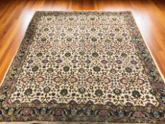 A Tabriz carpet, 352 cm x 306 cm CONDITION REPORT: Pile in dirty condition.