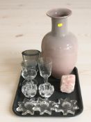 A group of Scandinavian glass items,