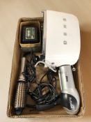 Electricals including Smeg toaster, etc.