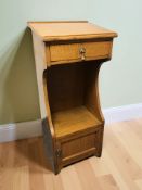 A Victorian oak writing stand,