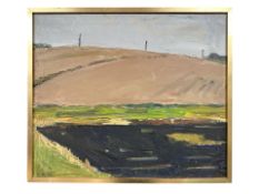 Danish School : Farmland, oil on canvas, 64 cm x 55 cm.