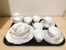 Twenty one pieces of Collingwoods bone tea china.