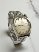 A gent's vintage stainless steel Tissot Seastar PR 516 centre seconds manual wind wristwatch,