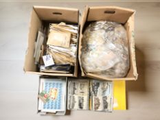 A very large quantity of continental stamps and small quantity of postcards.