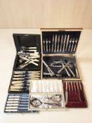 A group of cutlery canteens (1 box)