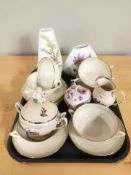 A group of Royal Copenhagen tea bowls and saucers,