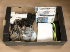 A Nintendo Wii console, controllers, games, etc.