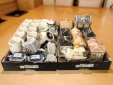 A group of Ringtons collector's teapots, Crown Ducal vases, tea wares, etc.