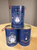 Three Bell's Scotch Whisky royal commemorative decanters,