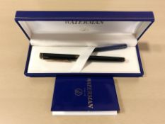 A Waterman Ideal fountain pen with 18ct yellow gold nib, in box.