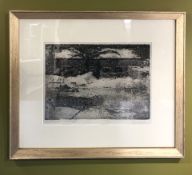 After George Horton (1859-1950) : Thaw, Winlaton Cottages, monochrome etching,