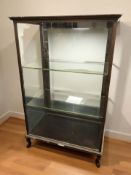 A Heggie & Aitchison of Edinburgh glazed mahogany shop display cabinet,