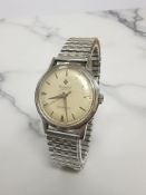 A gent's vintage Cortebert Sport stainless steel automatic wristwatch,