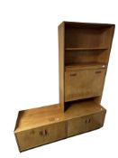 A pair of G Plan teak double door low cabinets,