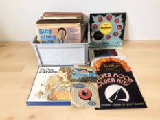 Vinyl LP records and 45's including classical, etc.