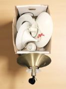 A group of Scandinavian pendant light shades.