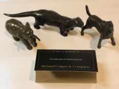 A Richard Cooper & Company limited edition bronze figure of a border terrier, No.
