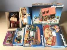 A group of Playmobil toys.
