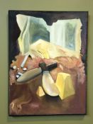 Richard John Jardine : Argument (Chalk & Cheese), acrylic on canvas,