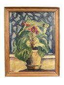 Danish School: Still life flowers in a vase, oil on canvas,