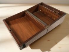 A Victorian mahogany writing box,