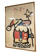 A Continental colour print 75 cm x 52 cm