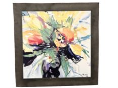 Danish School : Still life of flowers, colour print,