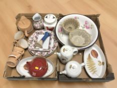 Various ceramics, tea wares,