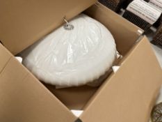 A very large Herman Miller Nelson Saucer Bubble lamp pendant light shade in box,