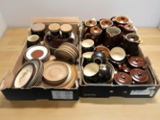 Assorted Denby pottery table wares (2 boxes)