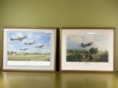After John Young : Inspiration, limited edition colour print, signed by Spitfire pilots,