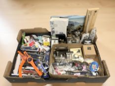 A quantity of collector's spoons, wristwatches, metal wares,