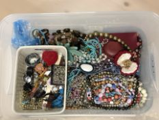 A large quantity of costume bead necklaces,