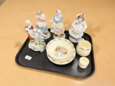 A group of ceramic figurines to include Royal Worcester 'Old Country ways',