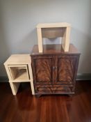 A reproduction mahogany entertainment cabinet,
