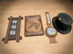 A gent's wool top hat,