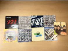 Nine vinyl LP records including The Police,