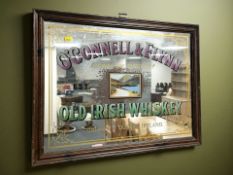 An O'Connell and Flynn Irish Whisky picture mirror,